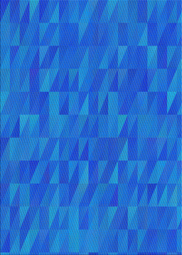 Patterned Deep Sky Blue Novelty Rug, pat2648