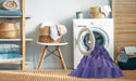 Machine Washable Transitional Amethyst Purple Rug in a Washing Machine, wshpat2649blu