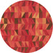 Square Machine Washable Transitional Red Rug in a Living Room, wshpat2649org