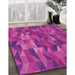 Machine Washable Transitional Deep Pink Rug in a Family Room, wshpat2649pur