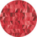 Square Machine Washable Transitional Red Rug in a Living Room, wshpat2649rd