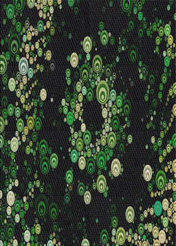 Patterned Forest Green Novelty Rug, pat264