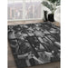 Machine Washable Transitional Charcoal Black Rug in a Family Room, wshpat265gry