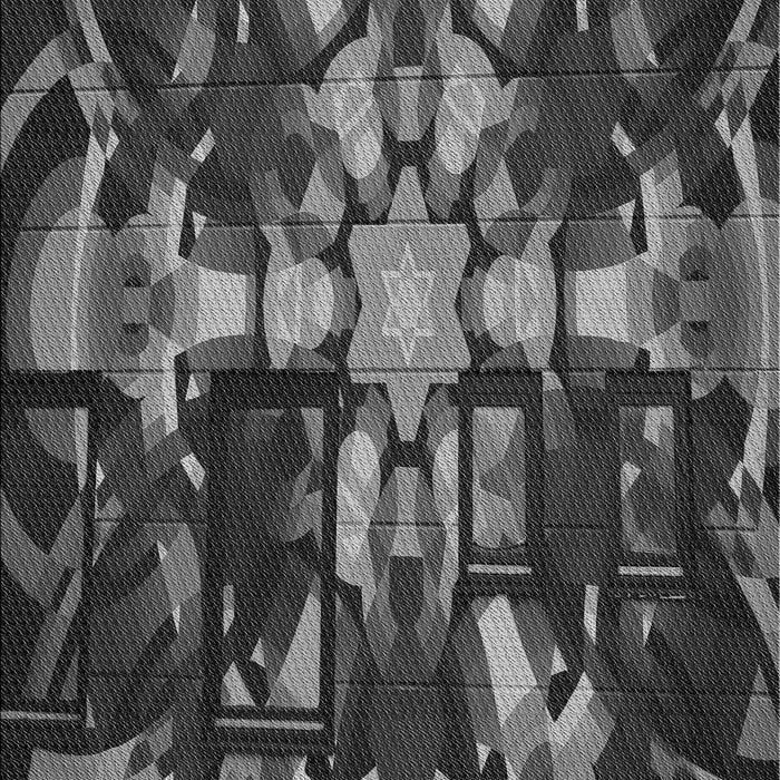 Patterned Charcoal Black Rug, pat265gry