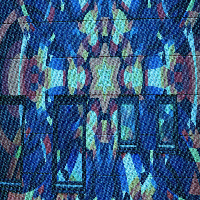 Patterned Blue Ivy Blue Rug, pat265lblu