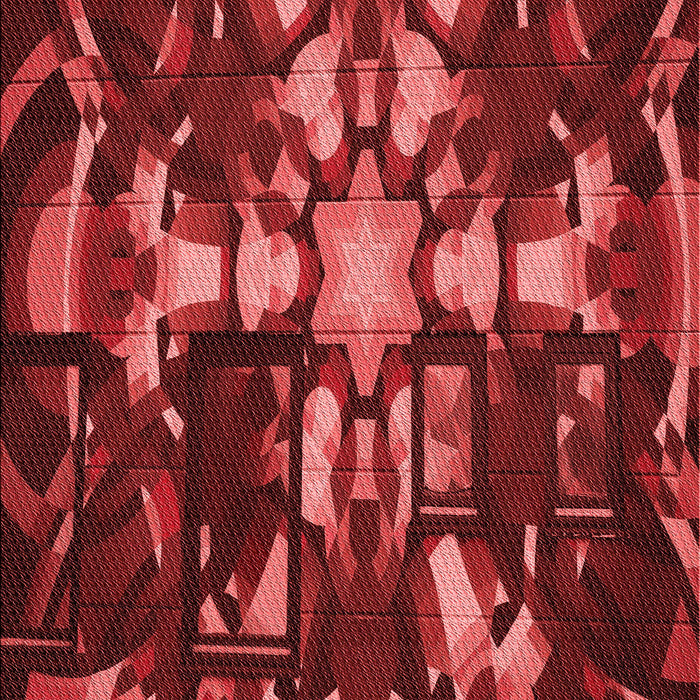 Machine Washable Transitional Red Rug, wshpat265rd