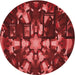 Square Machine Washable Transitional Red Rug in a Living Room, wshpat265rd