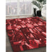 Machine Washable Transitional Red Rug in a Family Room, wshpat265rd