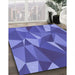 Machine Washable Transitional Blue Rug in a Family Room, wshpat2650blu