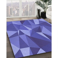 Patterned Blue Rug, pat2650blu