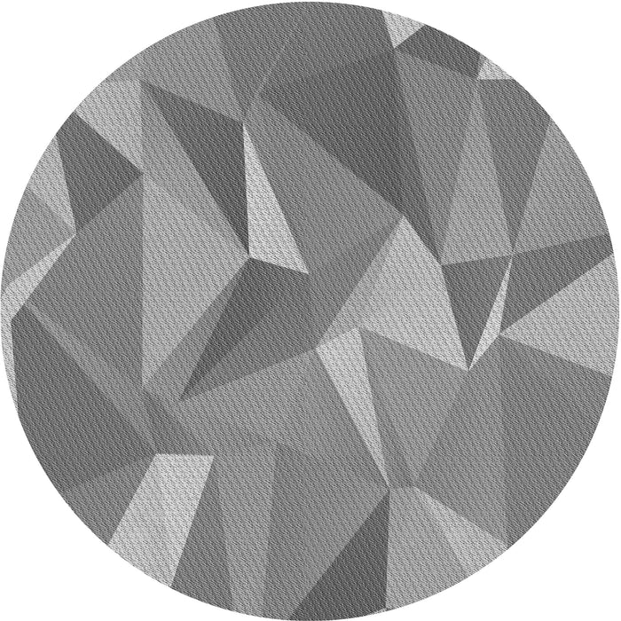 Square Patterned Dark Gray Rug, pat2650gry