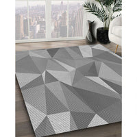 Patterned Dark Gray Rug, pat2650gry