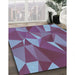 Machine Washable Transitional Light Purple Blue Rug in a Family Room, wshpat2650lblu