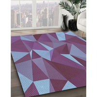 Patterned Light Purple Blue Rug, pat2650lblu