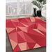 Machine Washable Transitional Red Rug in a Family Room, wshpat2650org