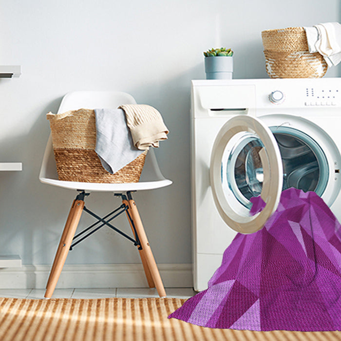 Machine Washable Transitional Fuchsia Magenta Purple Rug in a Washing Machine, wshpat2650pur