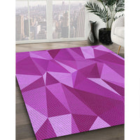 Patterned Fuchsia Magenta Purple Rug, pat2650pur