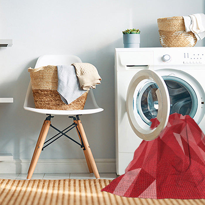 Machine Washable Transitional Red Rug in a Washing Machine, wshpat2650rd