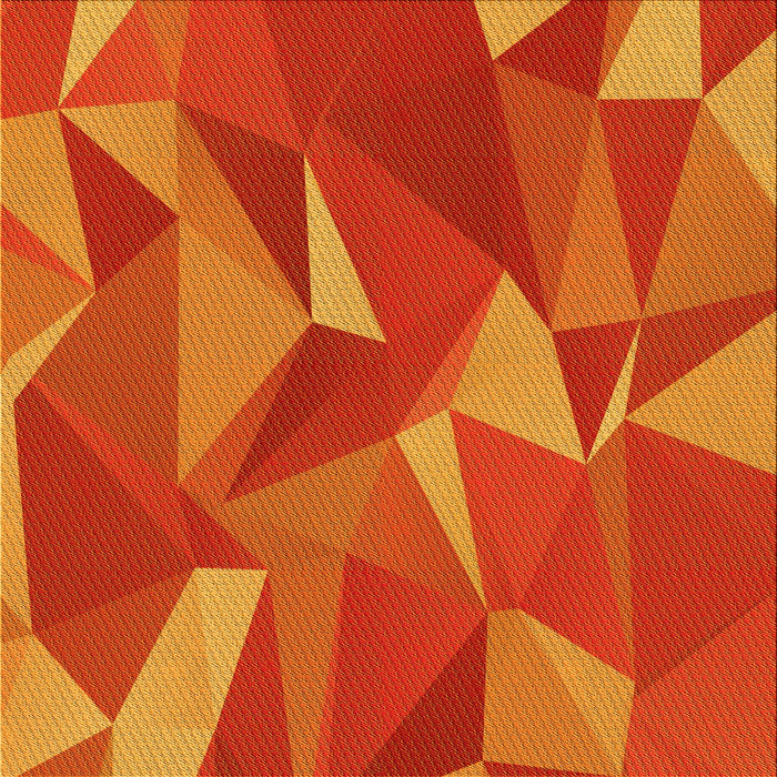 Round Patterned Neon Orange Rug, pat2650yw