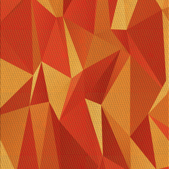 Patterned Neon Orange Rug, pat2650yw