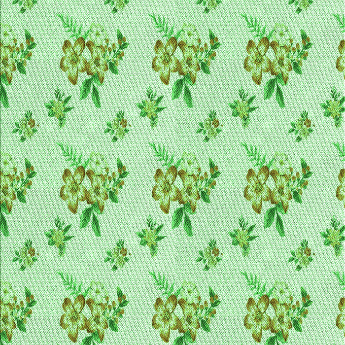 Machine Washable Transitional Light Green Rug, wshpat2651grn