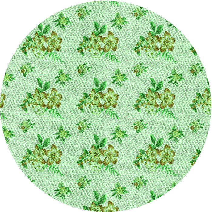 Square Patterned Light Green Rug, pat2651grn