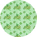 Square Patterned Light Green Rug, pat2651grn