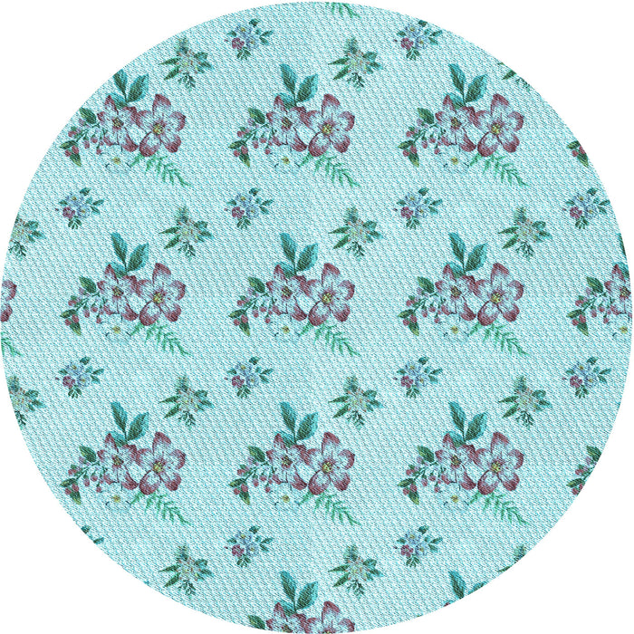 Square Machine Washable Transitional Electric Blue Rug in a Living Room, wshpat2651lblu