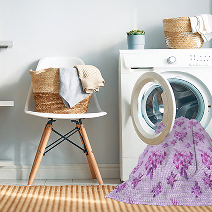 Machine Washable Transitional Purple Rug in a Washing Machine, wshpat2651pur