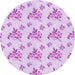 Square Patterned Purple Rug, pat2651pur