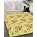 Machine Washable Transitional Orange Gold Rug in a Family Room, wshpat2651yw