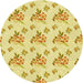 Square Patterned Orange Gold Rug, pat2651yw