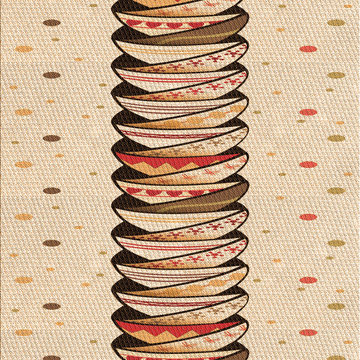 Machine Washable Transitional Navajo White Gold Rug, wshpat2652org