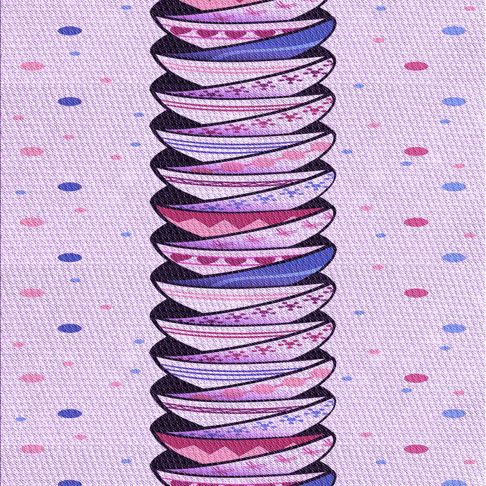 Patterned Medium Orchid Purple Rug, pat2652pur