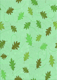 Machine Washable Transitional Green Rug, wshpat2653grn