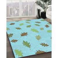 Patterned Blue Rug, pat2653lblu