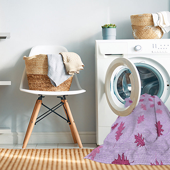 Machine Washable Transitional Orchid Purple Rug in a Washing Machine, wshpat2653pur