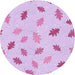 Square Patterned Orchid Purple Rug, pat2653pur