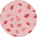 Square Patterned Light Red Pink Rug, pat2653rd