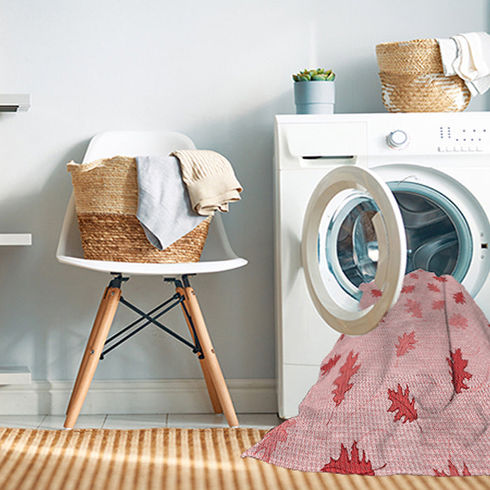 Machine Washable Transitional Light Red Pink Rug in a Washing Machine, wshpat2653rd