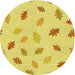 Square Patterned Yellow Rug, pat2653yw