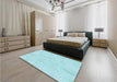 Patterned Diamond Blue Rug in a Bedroom, pat2654lblu