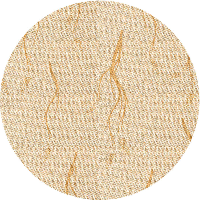 Square Patterned Yellow Orange Rug, pat2654org