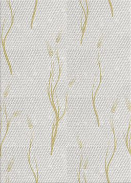 Patterned Pearl White Beige Novelty Rug, pat2654