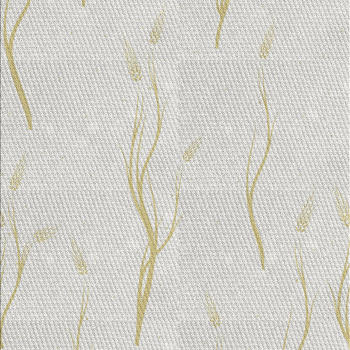 Patterned Pearl White Beige Novelty Rug, pat2654