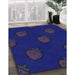 Patterned Earth Blue Rug in Family Room, pat2655blu