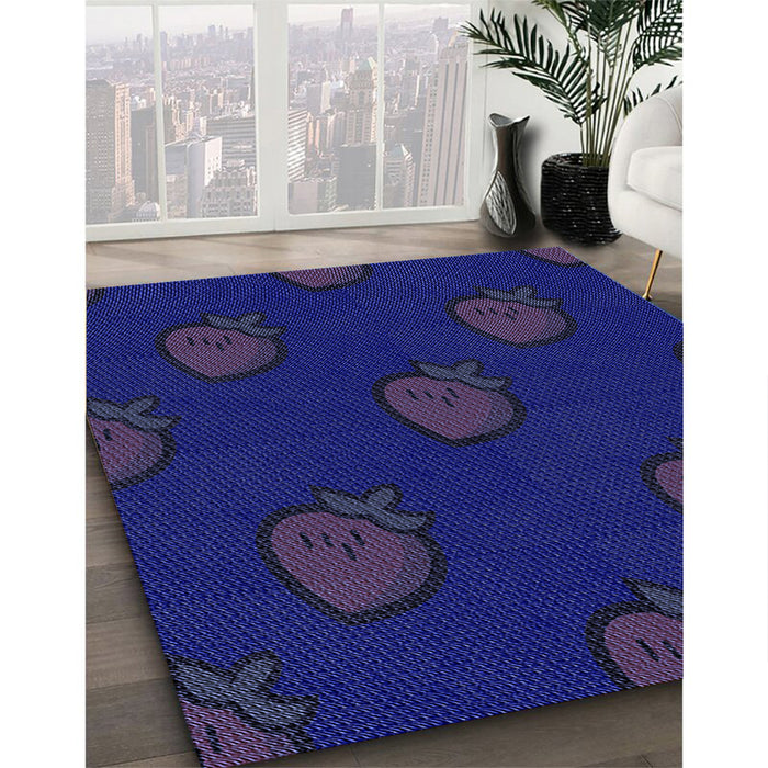 Machine Washable Transitional Earth Blue Rug in a Family Room, wshpat2655blu