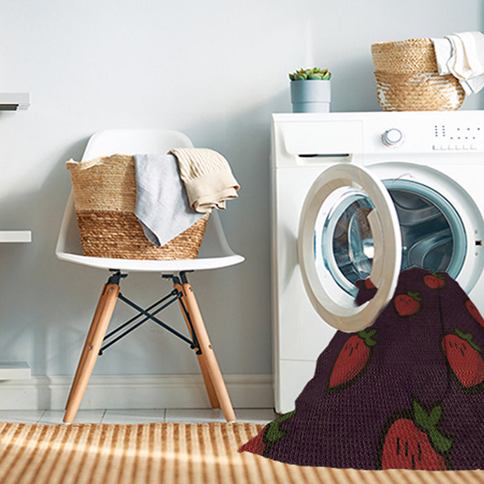 Machine Washable Transitional Dark Scarlet Red Rug in a Washing Machine, wshpat2655brn