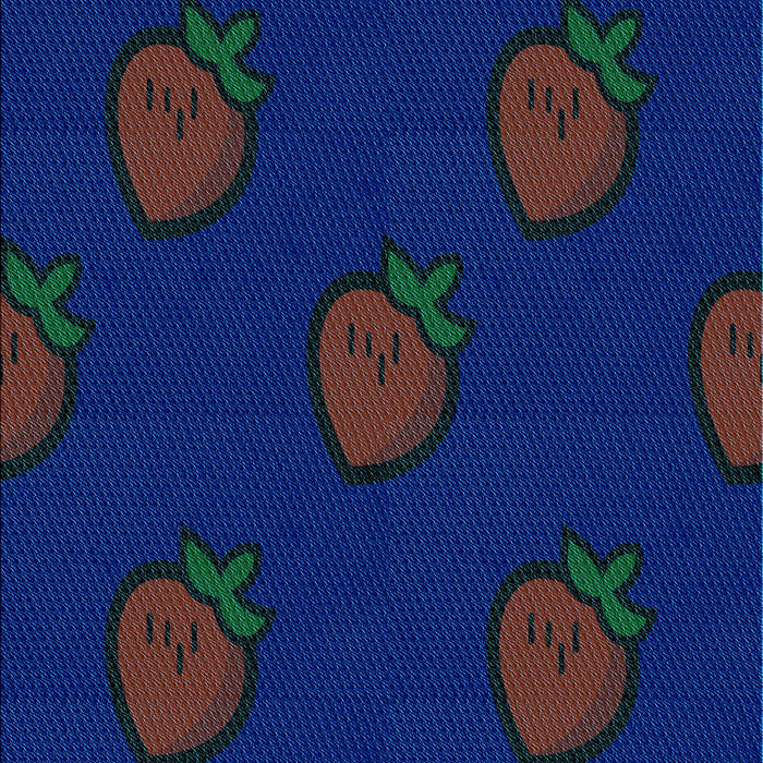 Patterned Denim Dark Blue Rug, pat2655lblu