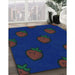 Machine Washable Transitional Denim Dark Blue Rug in a Family Room, wshpat2655lblu